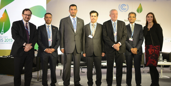 ضمن  فعاليات الدورة الحادية والعشرين لمؤتمر الأمم المتحدة بشأن المناخ سعادة /سعيد محمد الطاير يستعرض تجربة دبي المميزة في كفاءة الطاقة وتحلية المياه