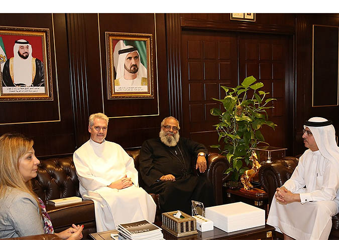 سعادة/ سعيد محمد الطاير يستقبل وفد من مجلس كنائس جبل علي