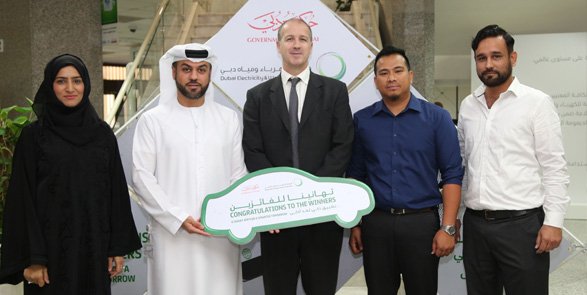 DEWA delivers three electric cars to winners of Smart Services campaign 