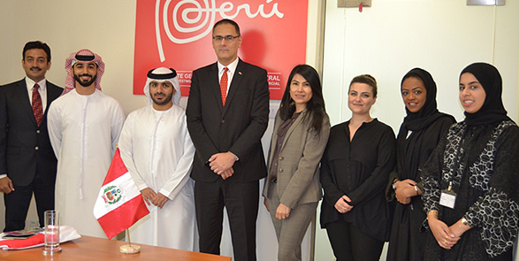 سفراء بعثة هيئة كهرباء ومياه دبي لتغير المناخ الاستكشافية إلى غابات الأمازون يلتقون القنصل العام لجمهورية البيرو لدى الدولة