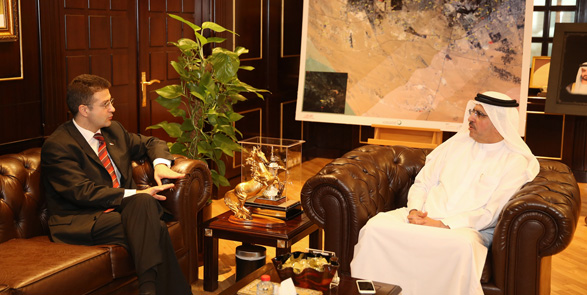 سعادة/ سعيد محمد الطاير يستقبل القائم بالأعمال في سفارة  جمهورية صربيا لدى الدولة