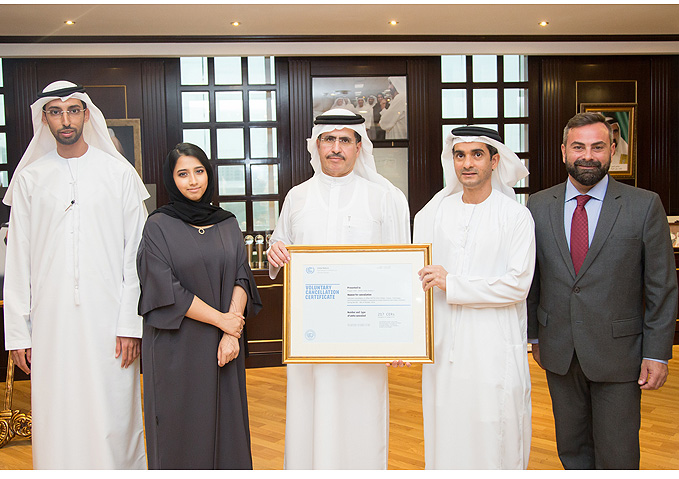 DEWA receives CERs certification from the UN Framework Convention on Climate Change for successful offset of emissions during WETEX 2016