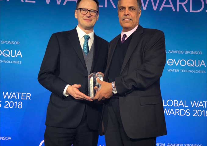 هيئة كهرباء ومياه دبي تفوز بجائزة « شركة المياه الذكية للعام 2018» ضمن جوائز المياه العالمية GWA