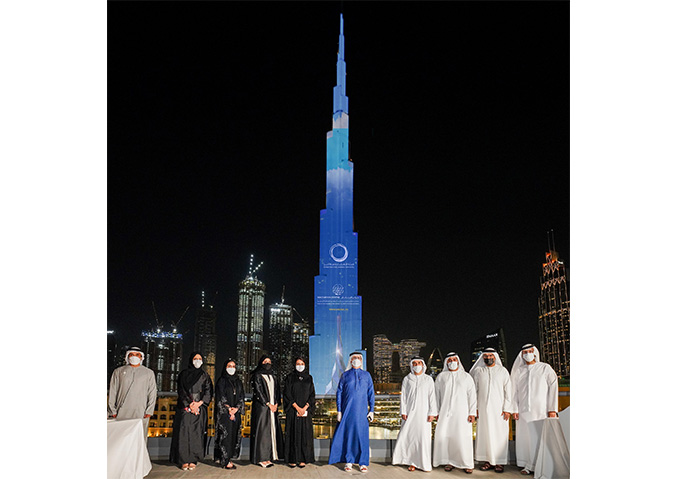 برج خليفة يحتفي بمركز الابتكار التابع لهيئة كهرباء ومياه دبي