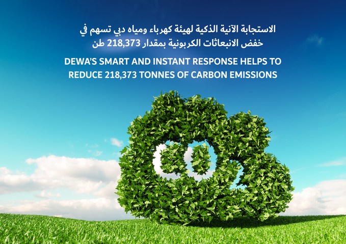 DEWA’s smart and instant response helps to reduce 218,373 tonnes of carbon emissions