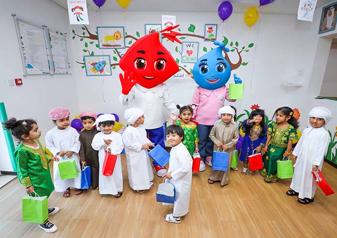   190 طفلاً في مراكز رعاية الطفل التابعة لهيئة كهرباء ومياه دبي يحتفلون بيوم الطفل الاماراتي