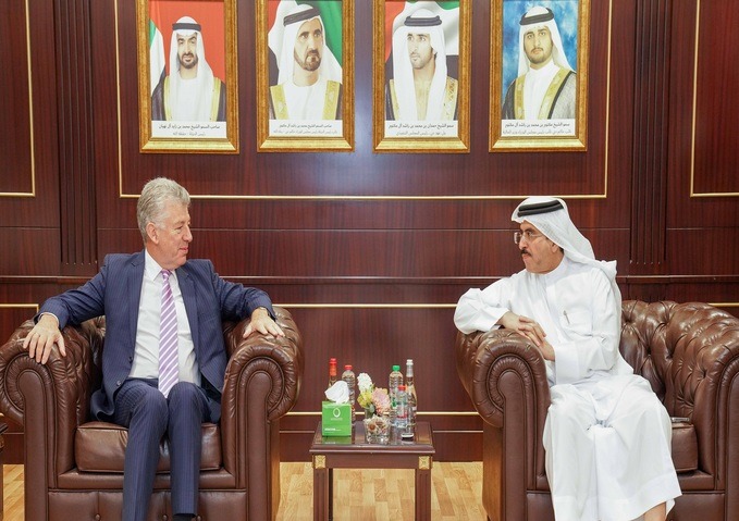HE Saeed Al Tayer receives Paul Griffiths, CEO of Dubai Airports 