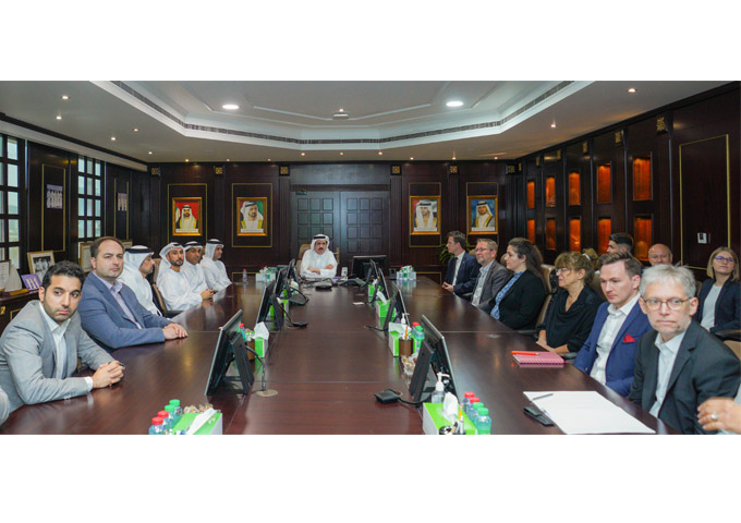 HE Saeed Al Tayer discusses cooperation and exchanging experiences in clean and renewable energy with a high-level German delegation