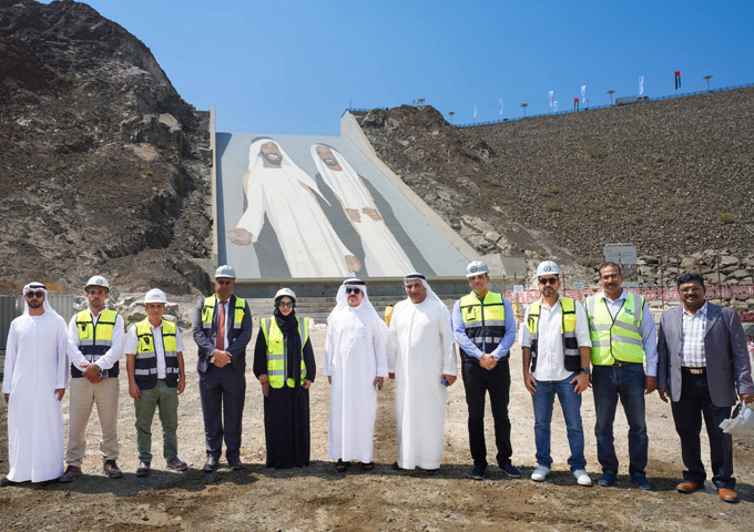 Saeed Mohammed Al Tayer inspects construction work of Hatta Sustainable Waterfalls