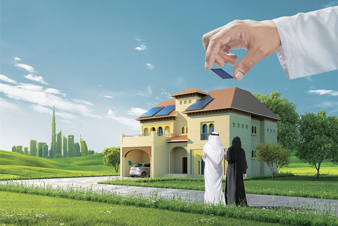 هيئة كهرباء ومياه دبي" أول جهة حكومية تبدأ في تنفيذ الوثيقة بتركيب ألواح شمسية كهروضوئية في عُشر منازل المواطنين في دبي"