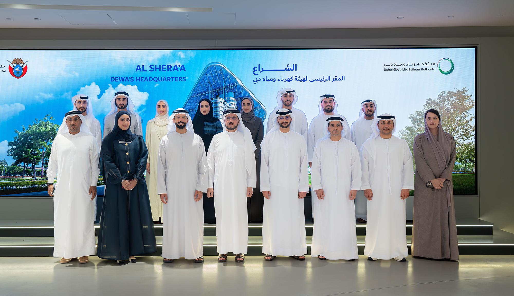 Saeed Mohammed Al Tayer welcomes Sultan Al Neyadi to approve the “Youth Space” at the world’s tallest, largest, and smartest net-positive energy government building