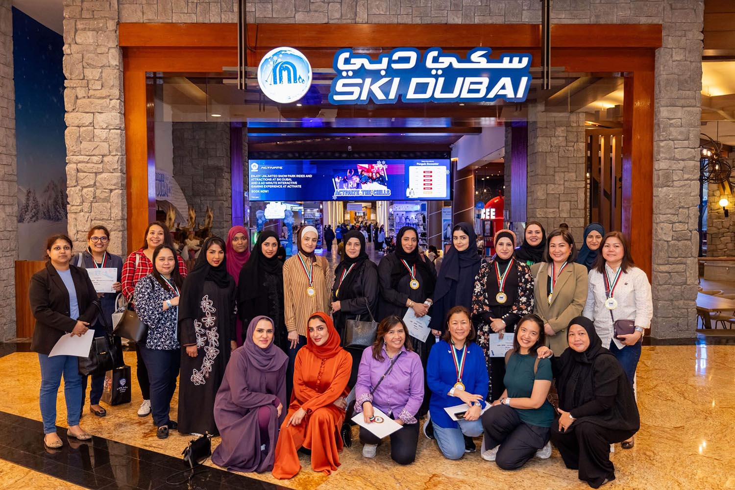 Over 50 DEWA women embrace adventure and team spirit at Ski Dubai event