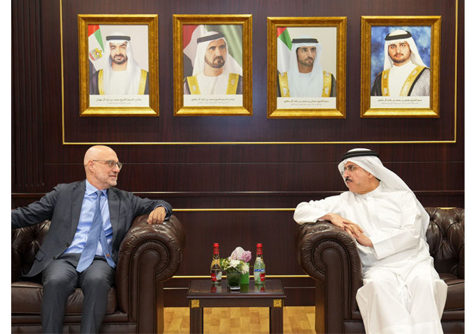 HE Saeed Mohammed Al Tayer receives the Italian Ambassador to the UAE, leading a high-level delegation 
