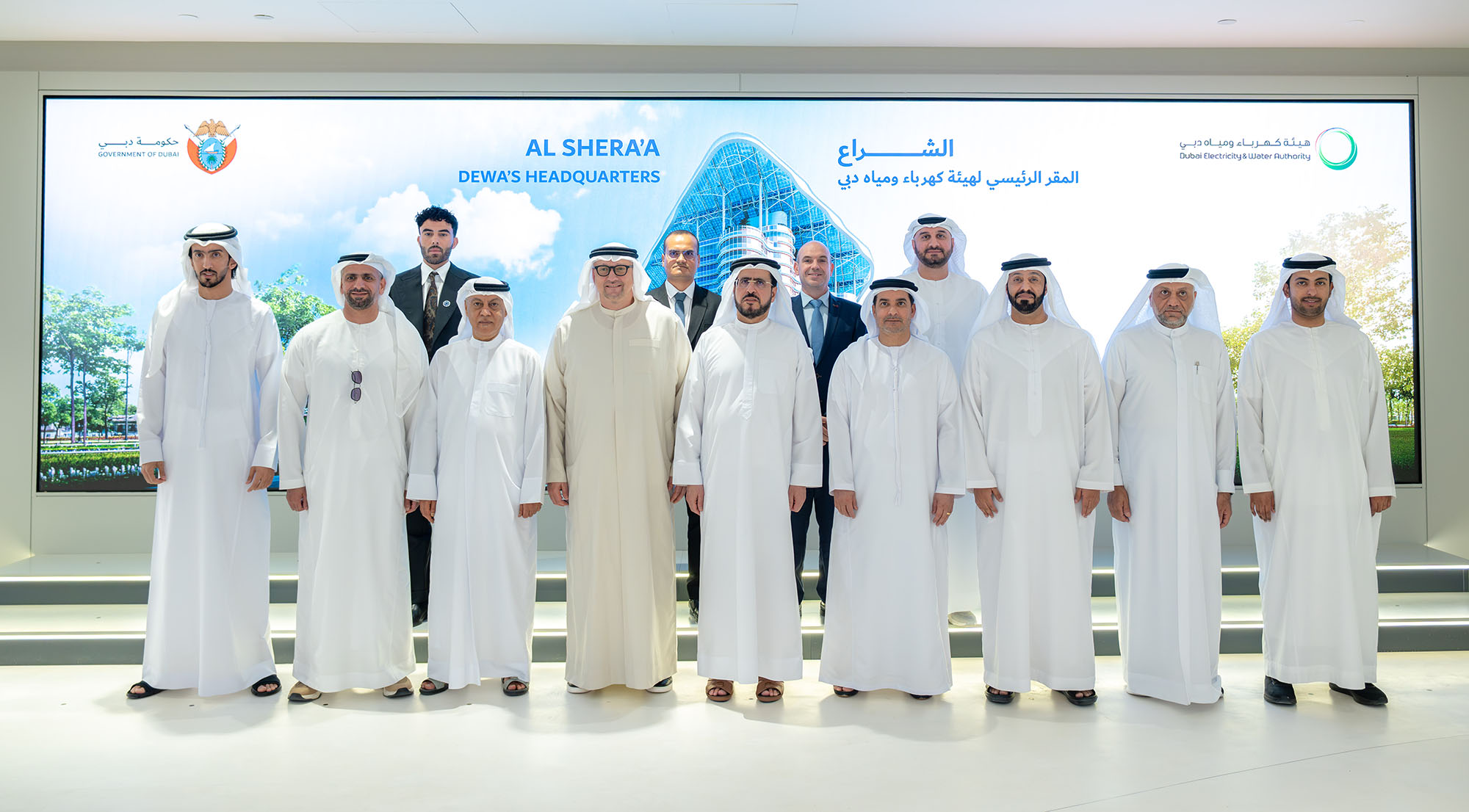 Masdar delegation visits Al Shera’a, the world’s tallest, largest and smartest net-positive government building